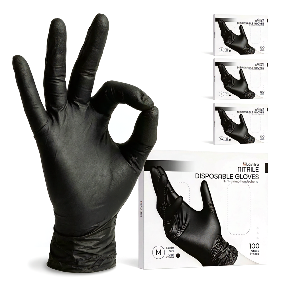 Lavitra Nitrilhandschuhe - schwarz